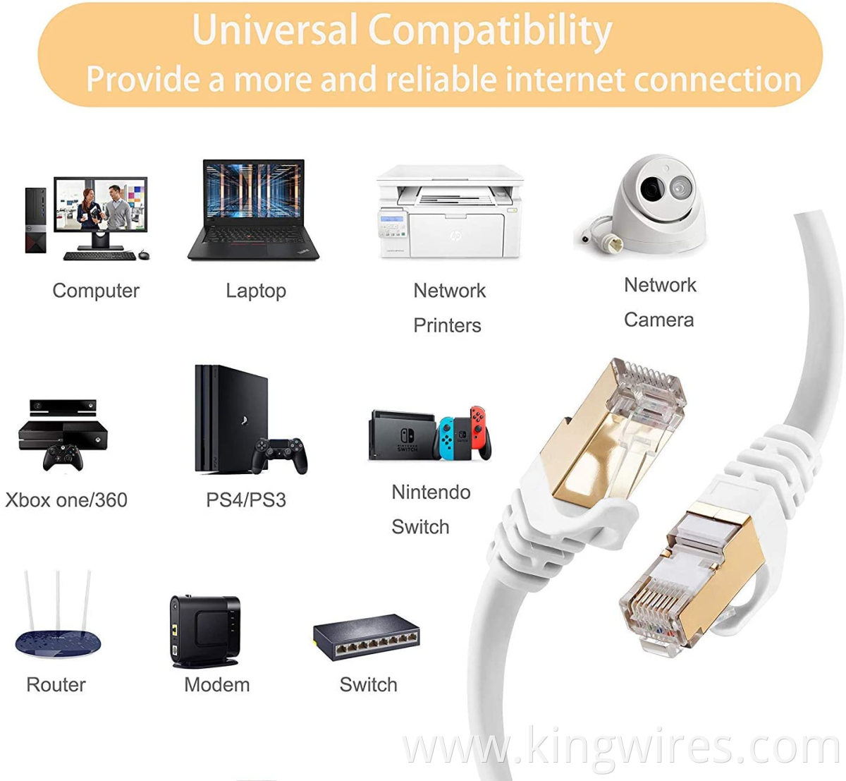 Cat7 Flat Network Cable 4